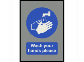 Wash Your Hands Please-English-85 x 120 cm